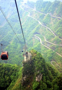 Backpacking in Zhangjiajie in the Hunan Province - the Cable Car