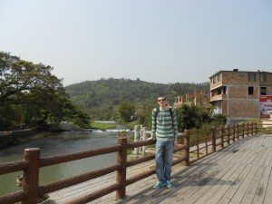By the river in Yun Shui Yao, backpacking in Fujian Province, China