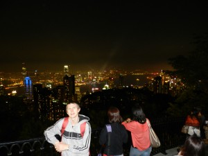 Victoria Peak by night, Hong Kong.